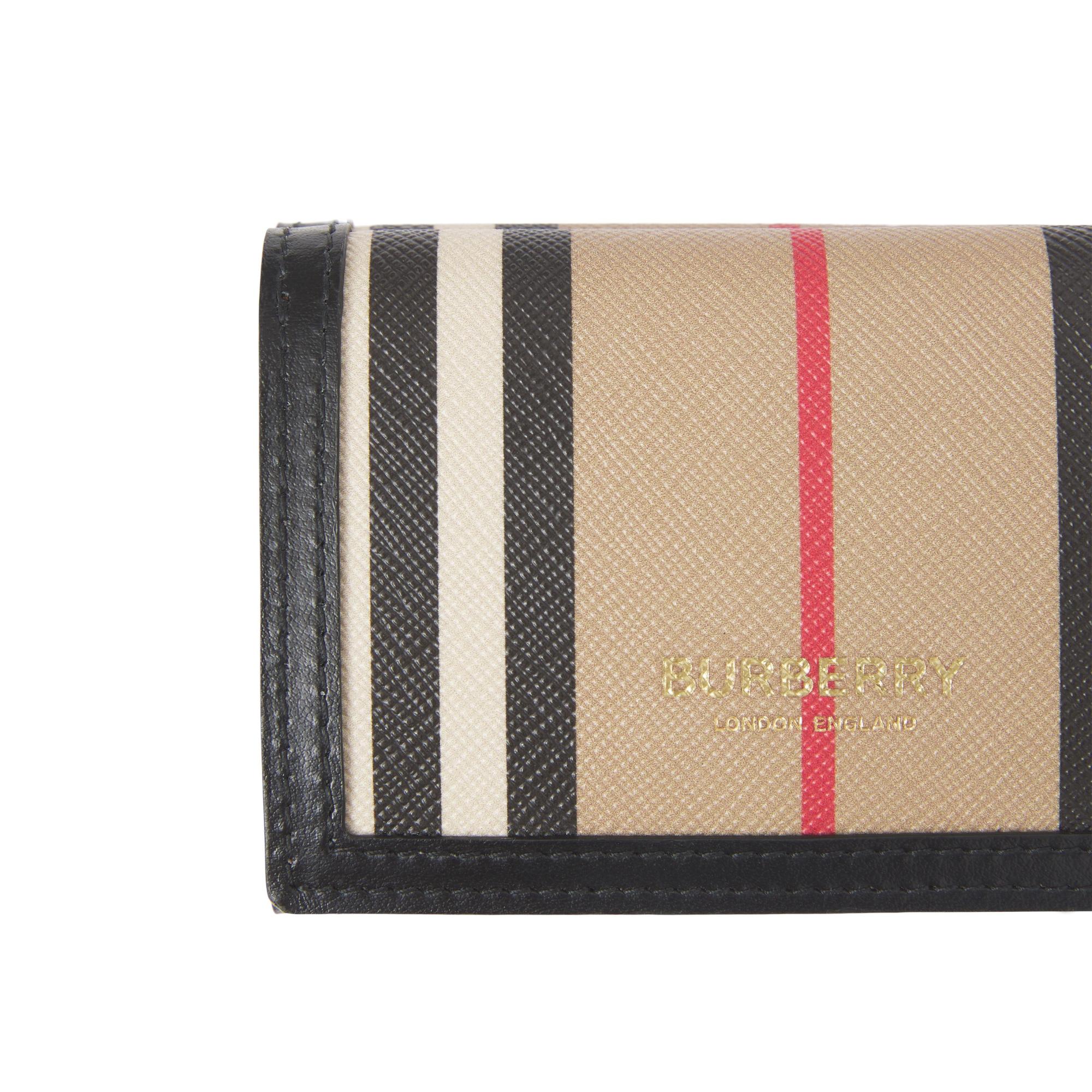 스몰 아이콘 스트라이프 반지갑