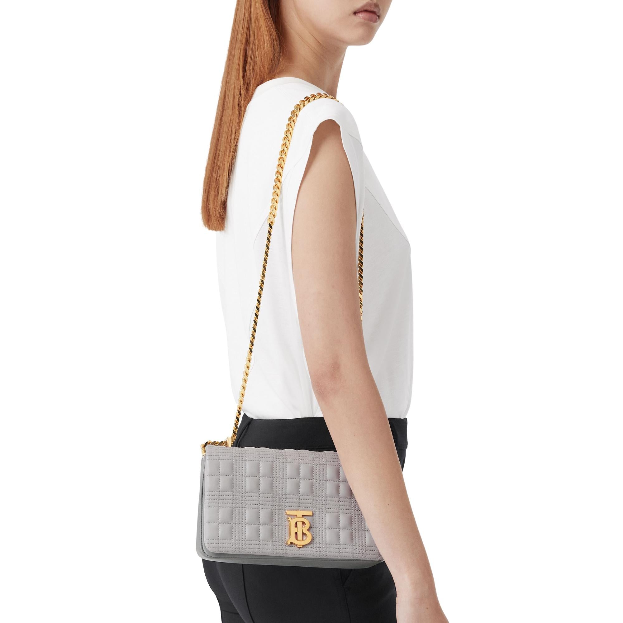 퀼팅 레더 스몰 롤라 백