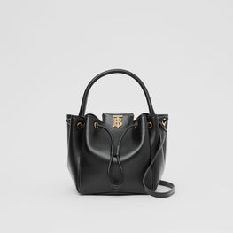 모노그램 모티프 레더 버킷 백