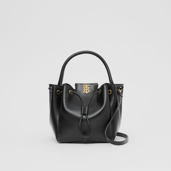 모노그램 모티프 레더 버킷 백