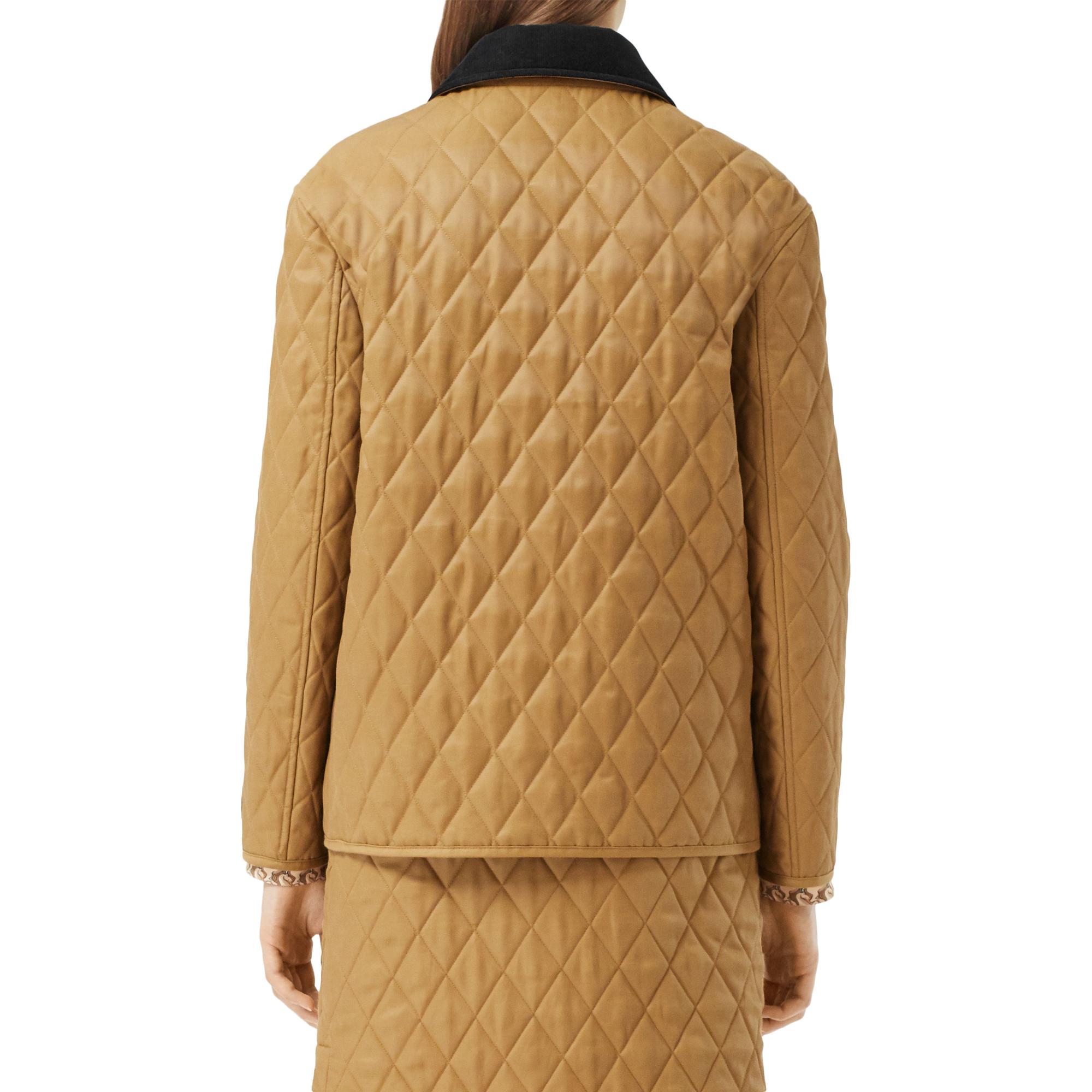 코듀로이 칼라 다이아몬드 퀼팅 재킷