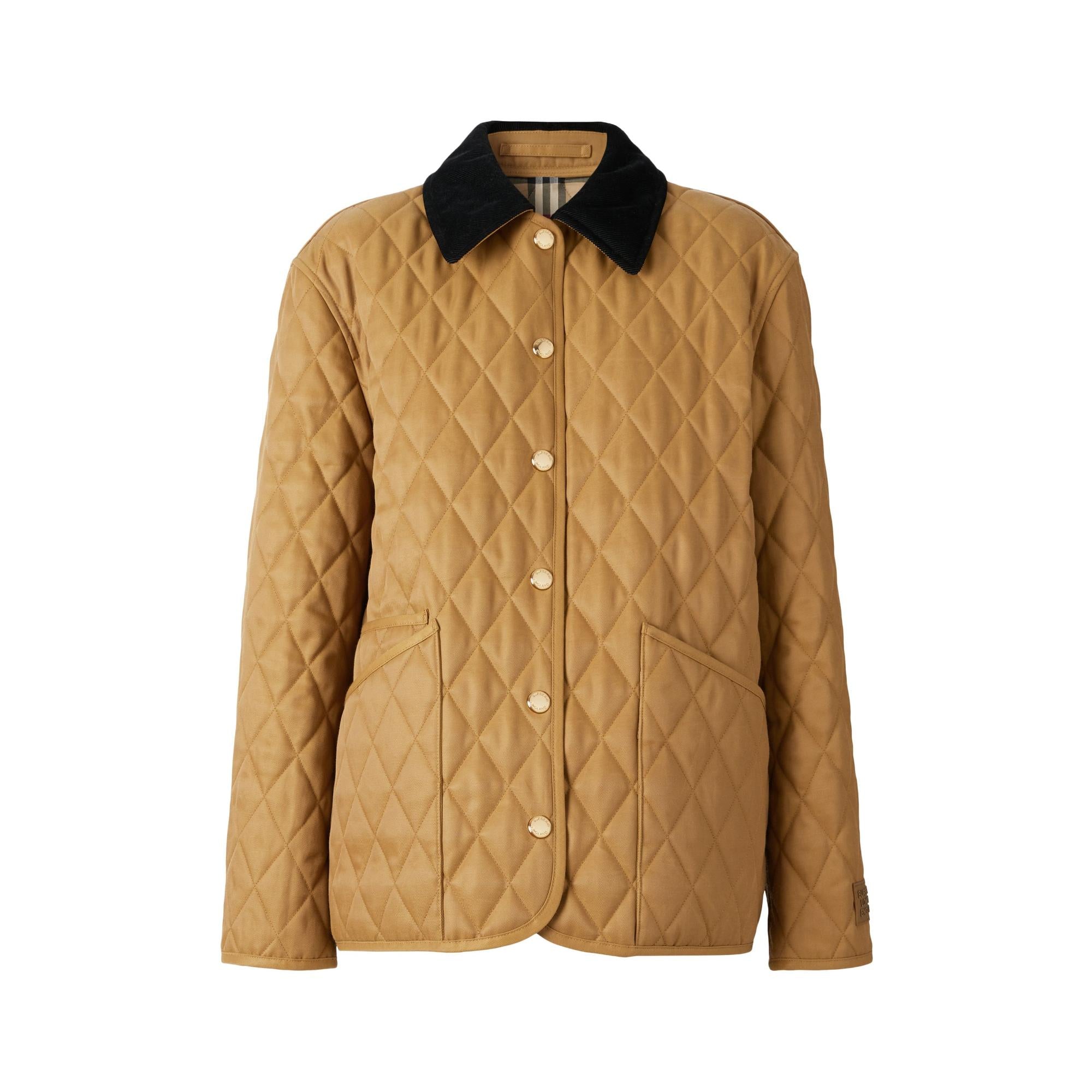 코듀로이 칼라 다이아몬드 퀼팅 재킷