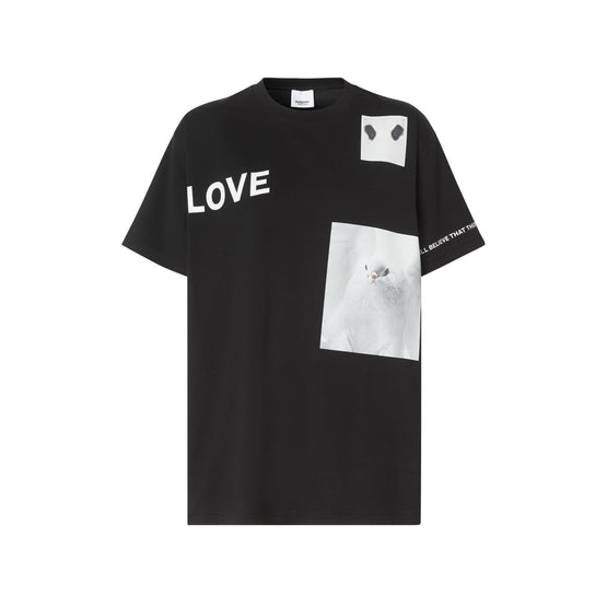 몽타주 프린트 코튼 오버사이즈 티셔츠