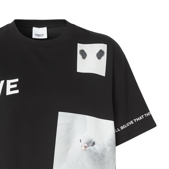 몽타주 프린트 코튼 오버사이즈 티셔츠