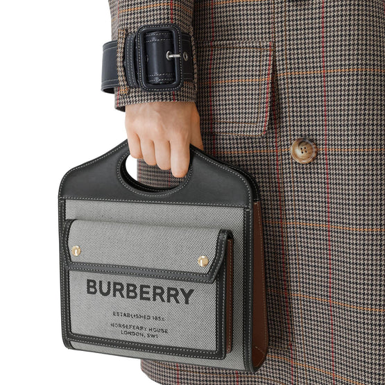 미니 트라이톤 캔버스 레더 포켓 백