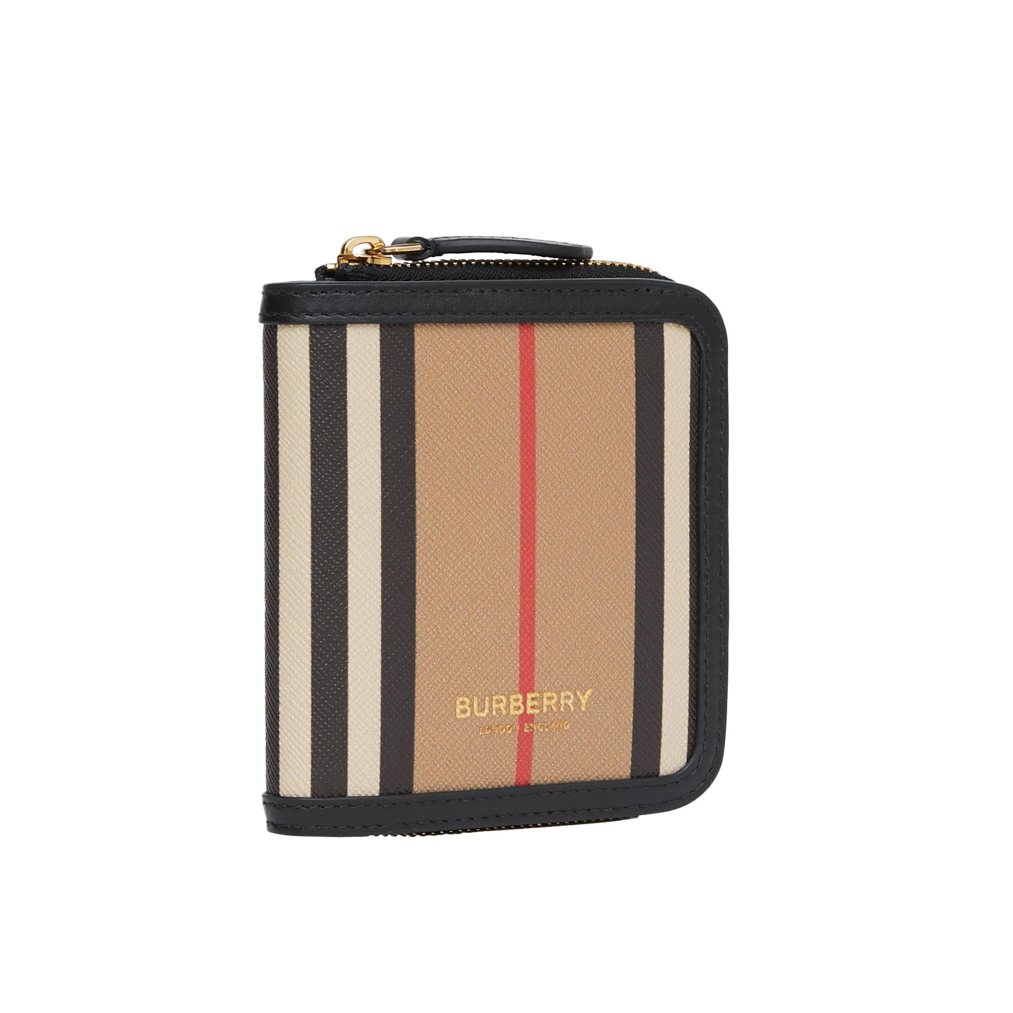 아이콘 스트라이프 레더 반지갑