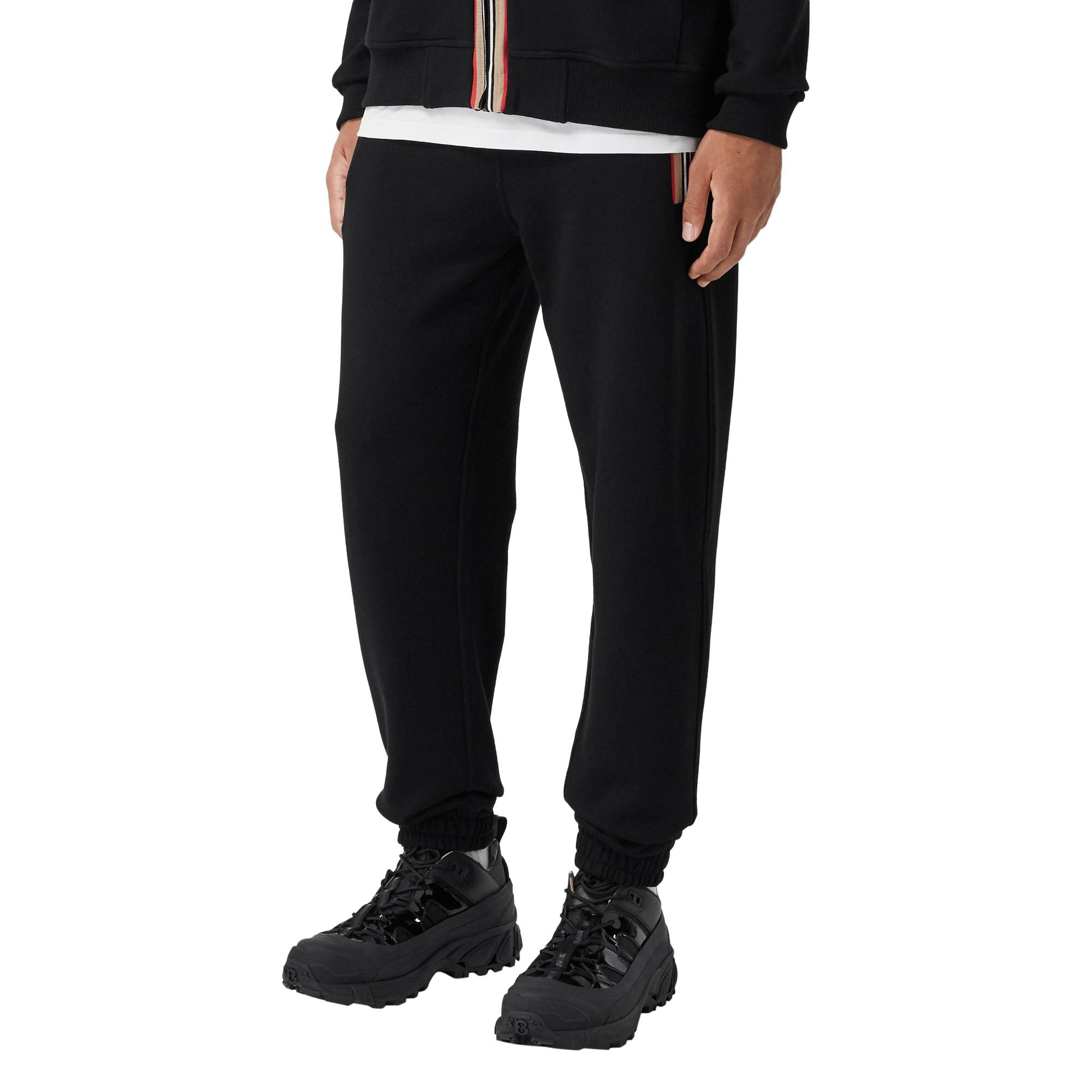 아이콘 스트라이프 디테일 코튼 후드 톱