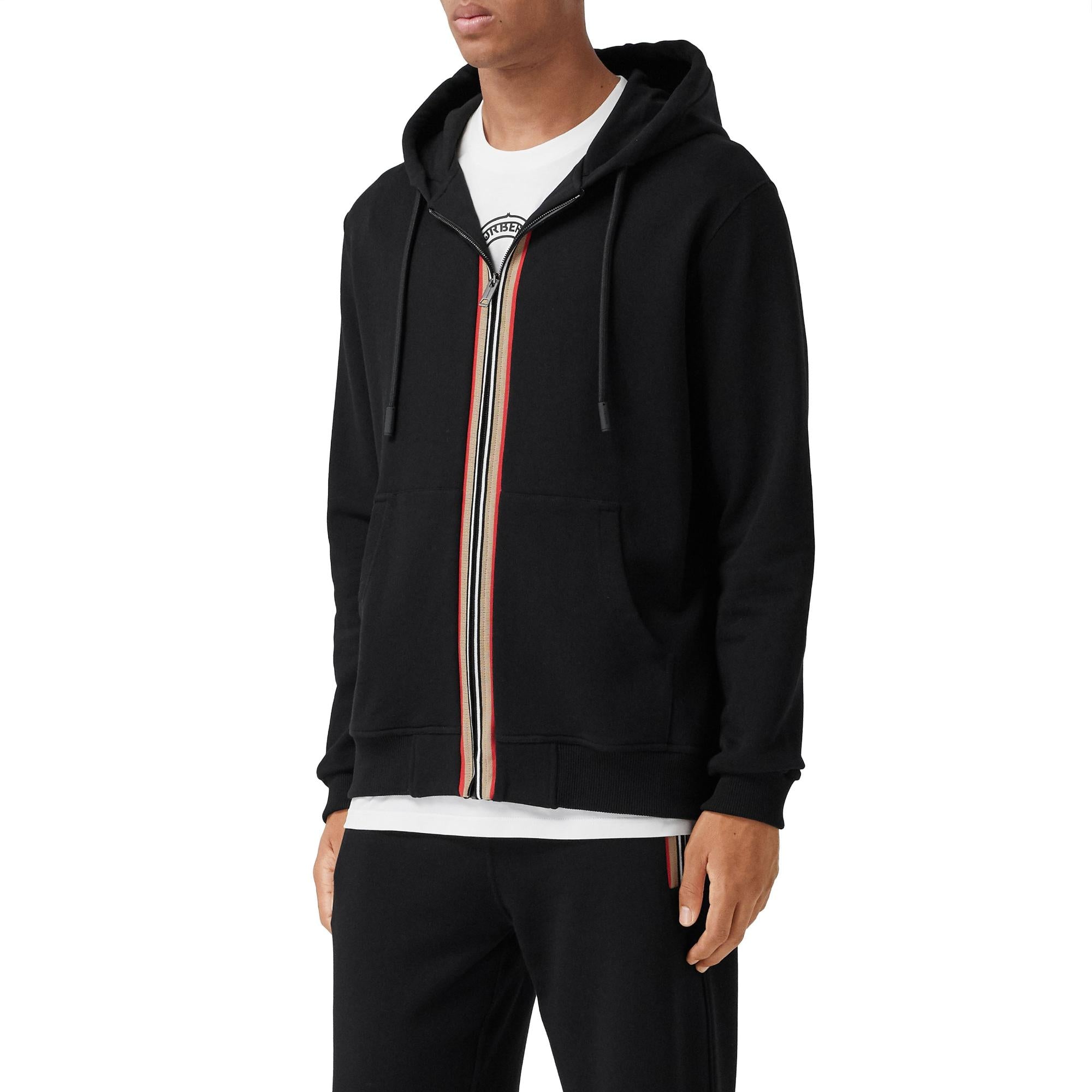 아이콘 스트라이프 디테일 코튼 조깅 팬츠