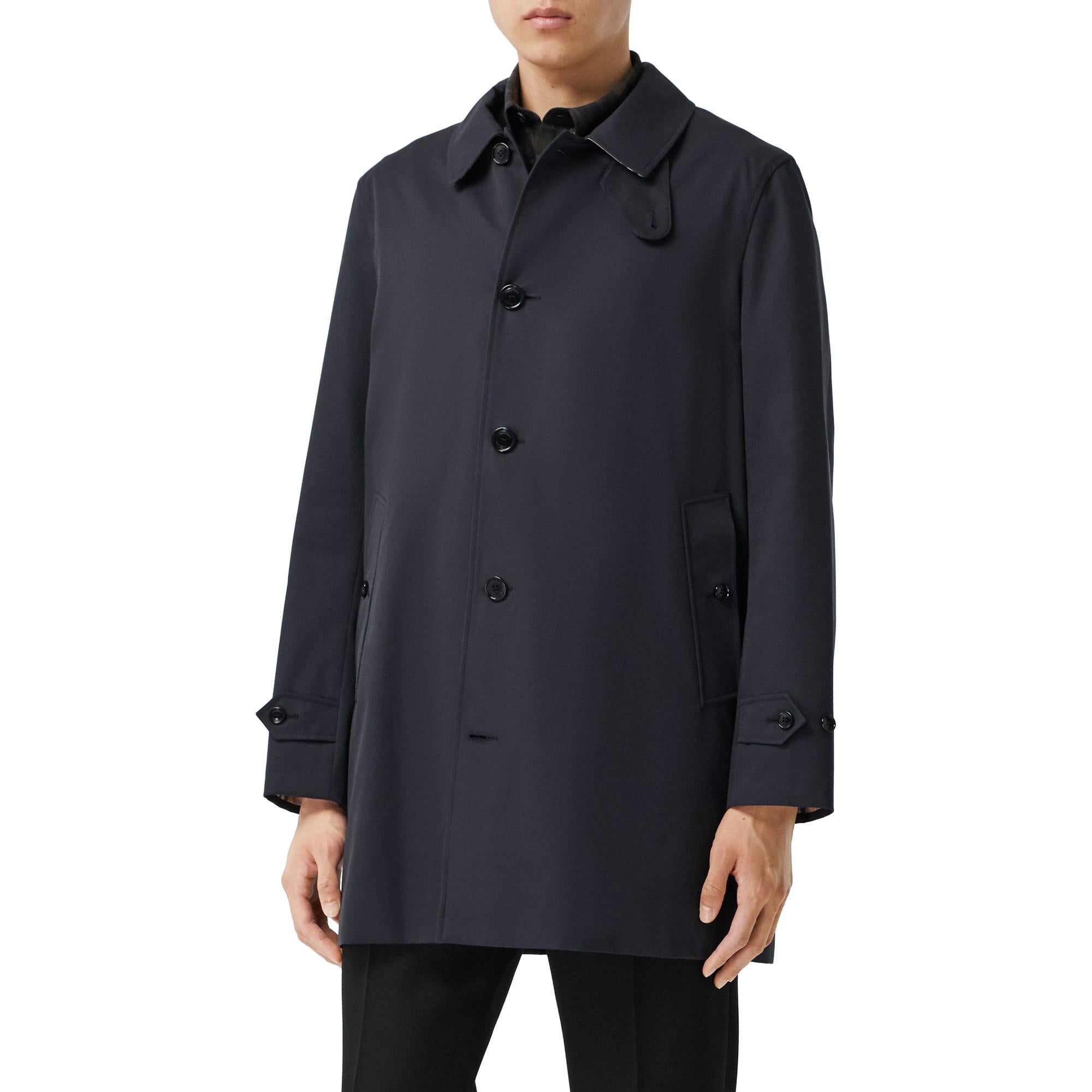 코튼 개버딘 카 코트