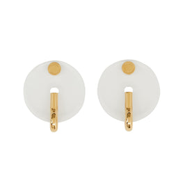 레진 골드 플레이트 디스크 이어링