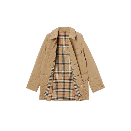 다이아몬드 퀼팅 나일론 캔버스 필드 재킷