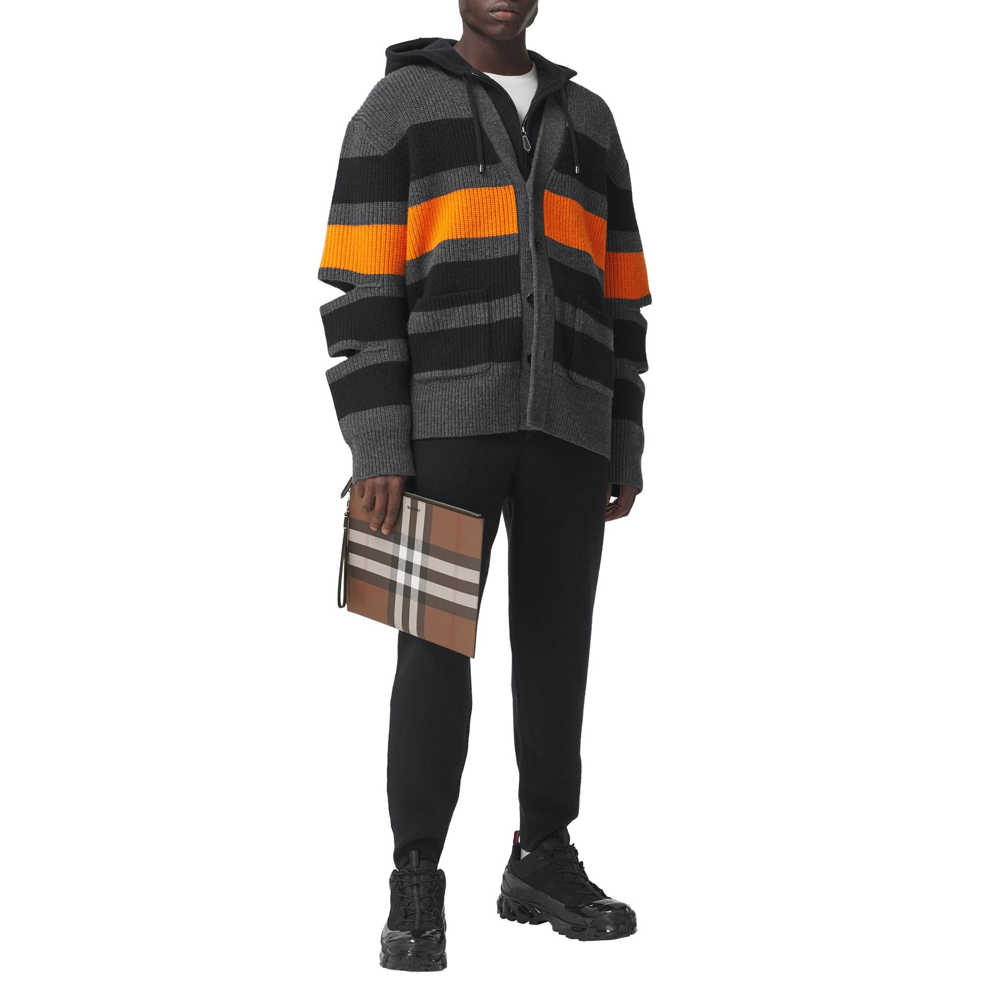 이그재저레이트 체크 라지 지퍼 파우치