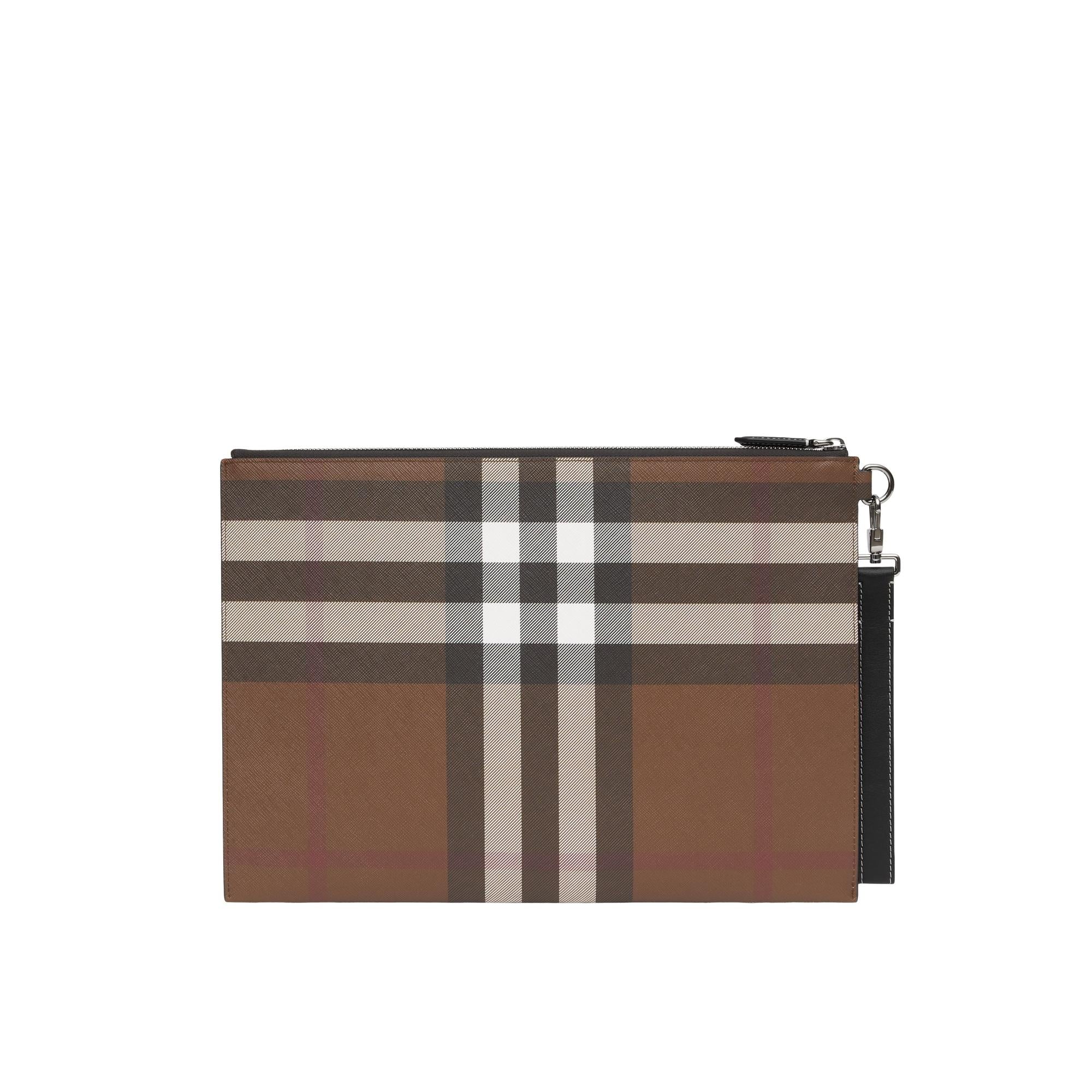 이그재저레이트 체크 라지 지퍼 파우치