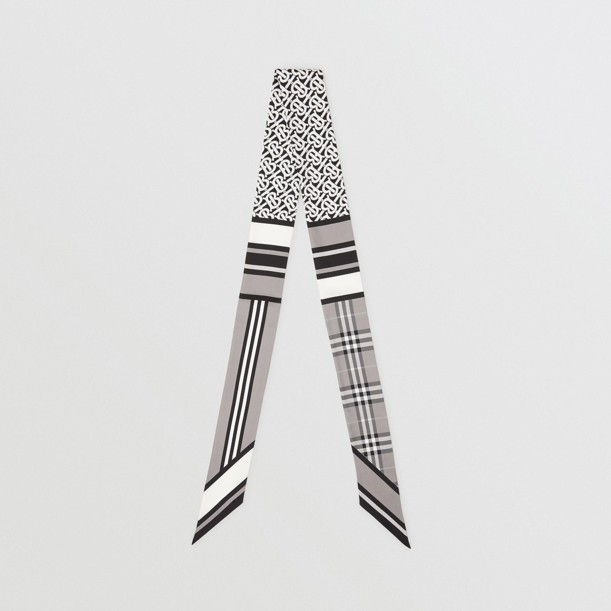 스키니 몽타주 실크 스카프