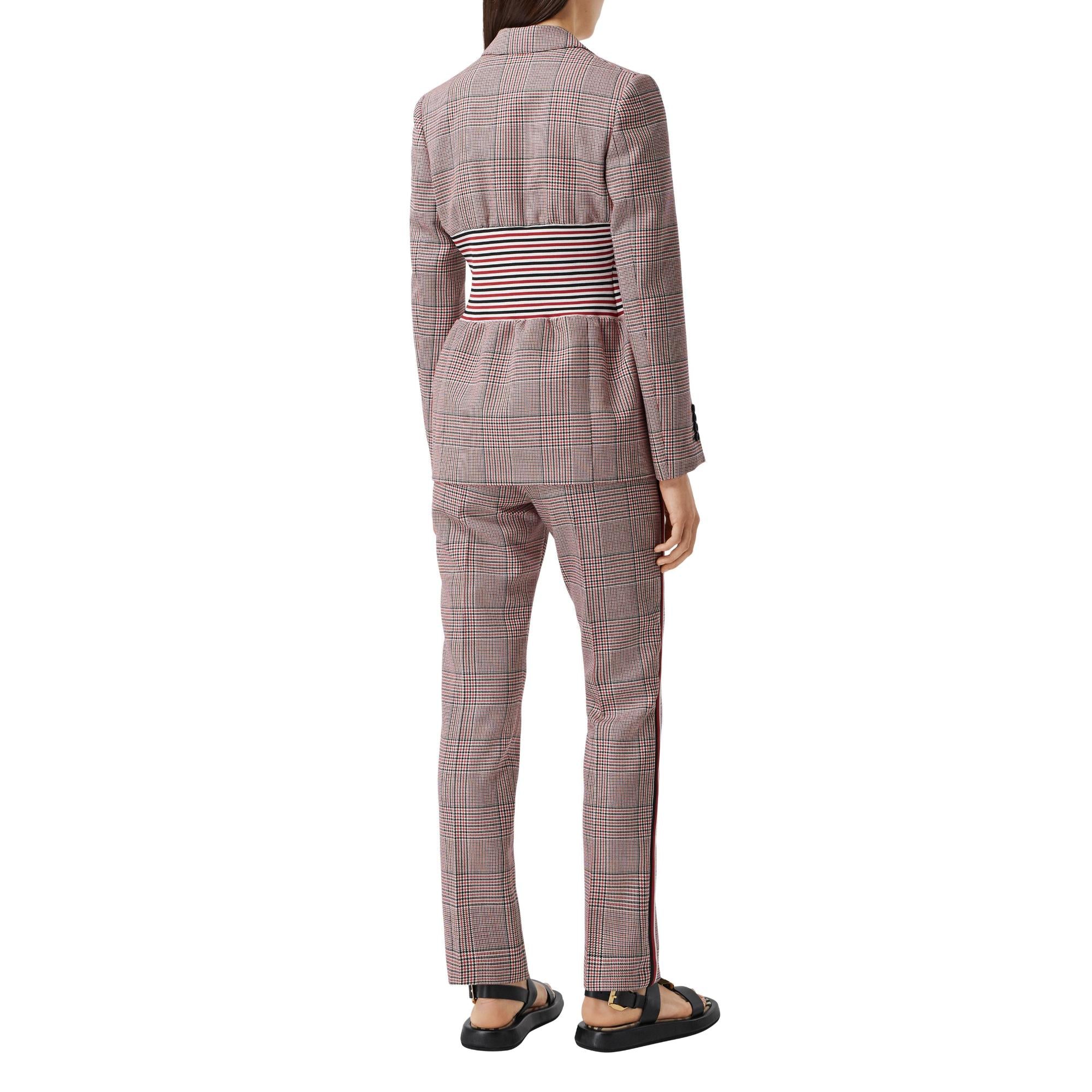 니트 패널 하운즈투스 체크 울 재킷