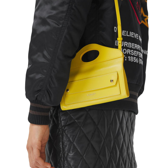 미니 톱스티치 램스킨 포켓 클러치