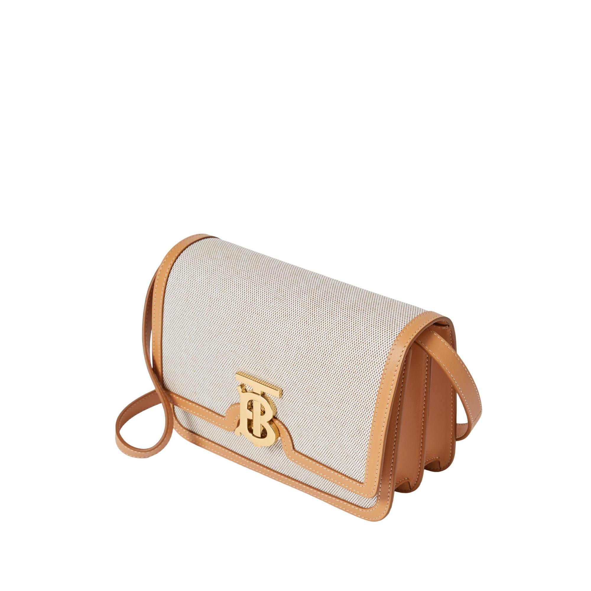 투톤 캔버스 레더 스몰 TB 백