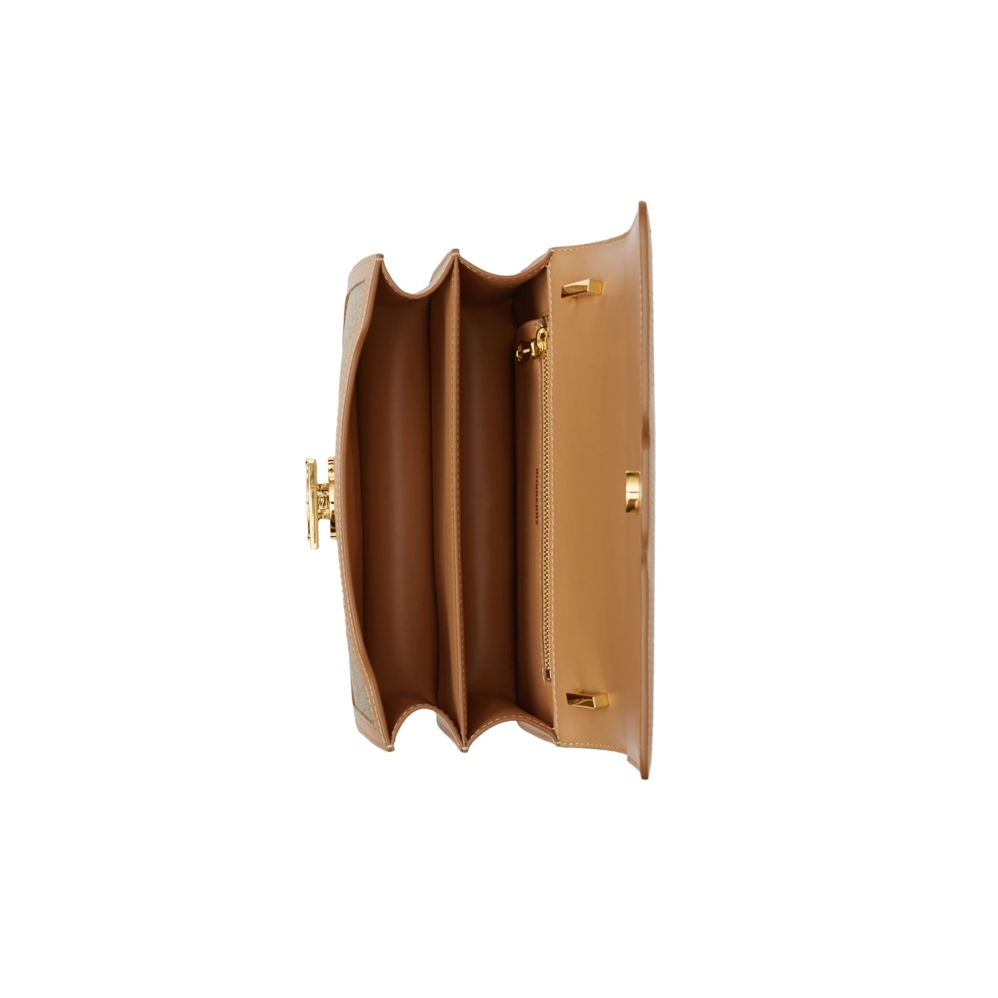 투톤 캔버스 레더 스몰 TB 백