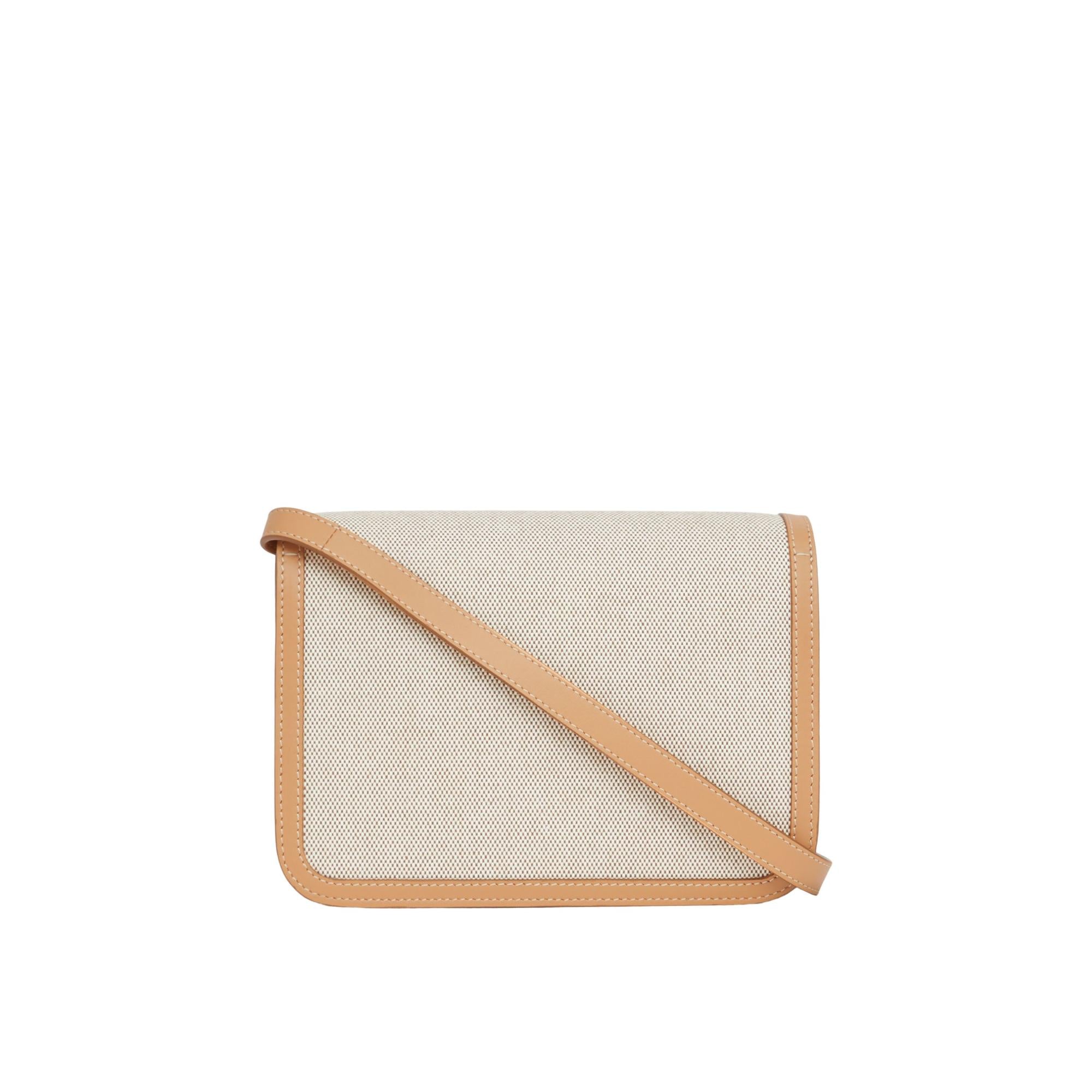 투톤 캔버스 레더 스몰 TB 백