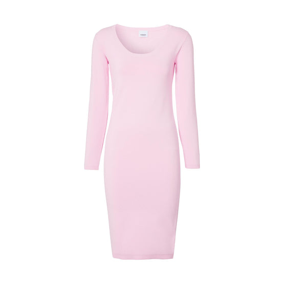 롱 슬리브 모노그램 모티프 스트레치 저지 드레스