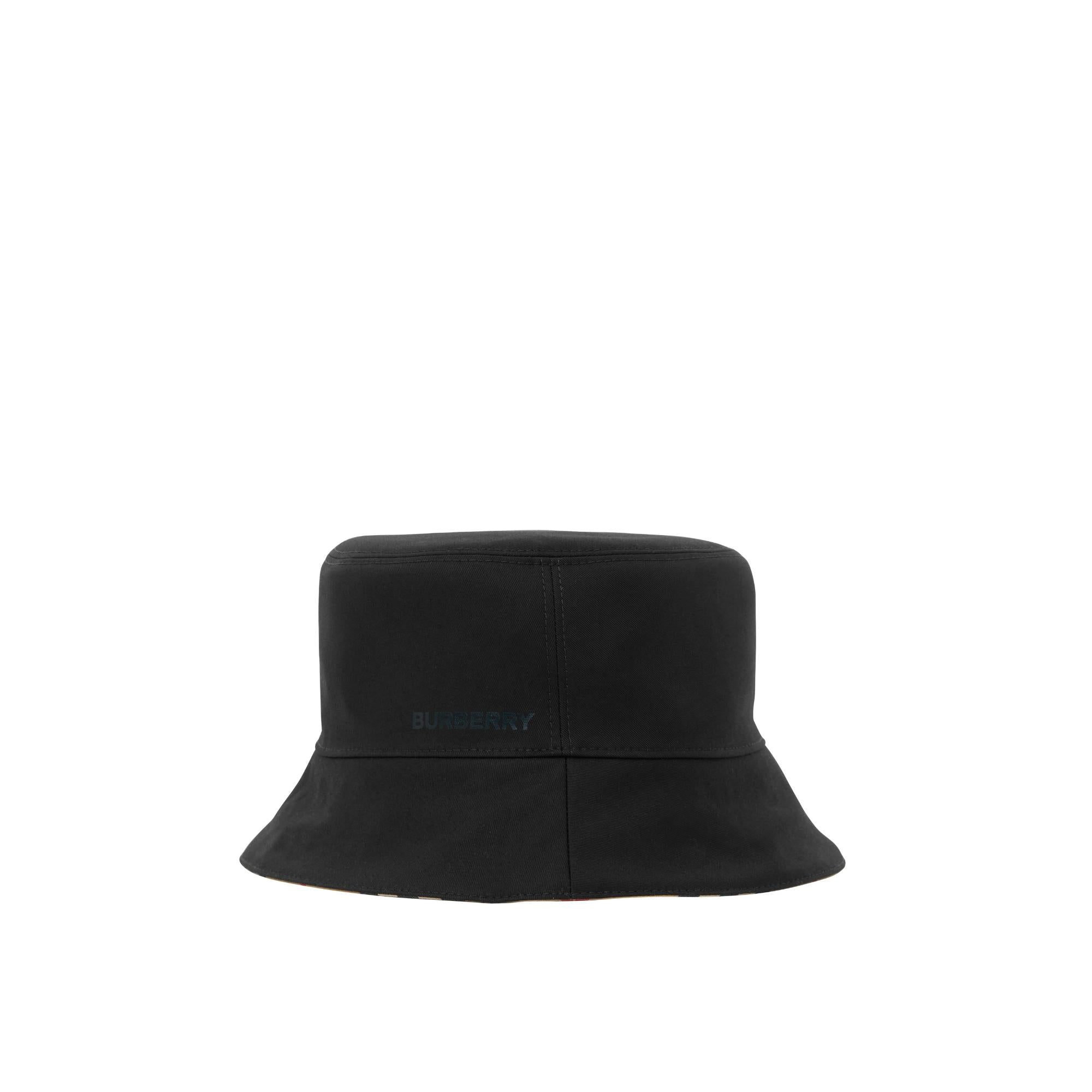 리버시블 아이콘 스트라이프 코튼 버킷 햇