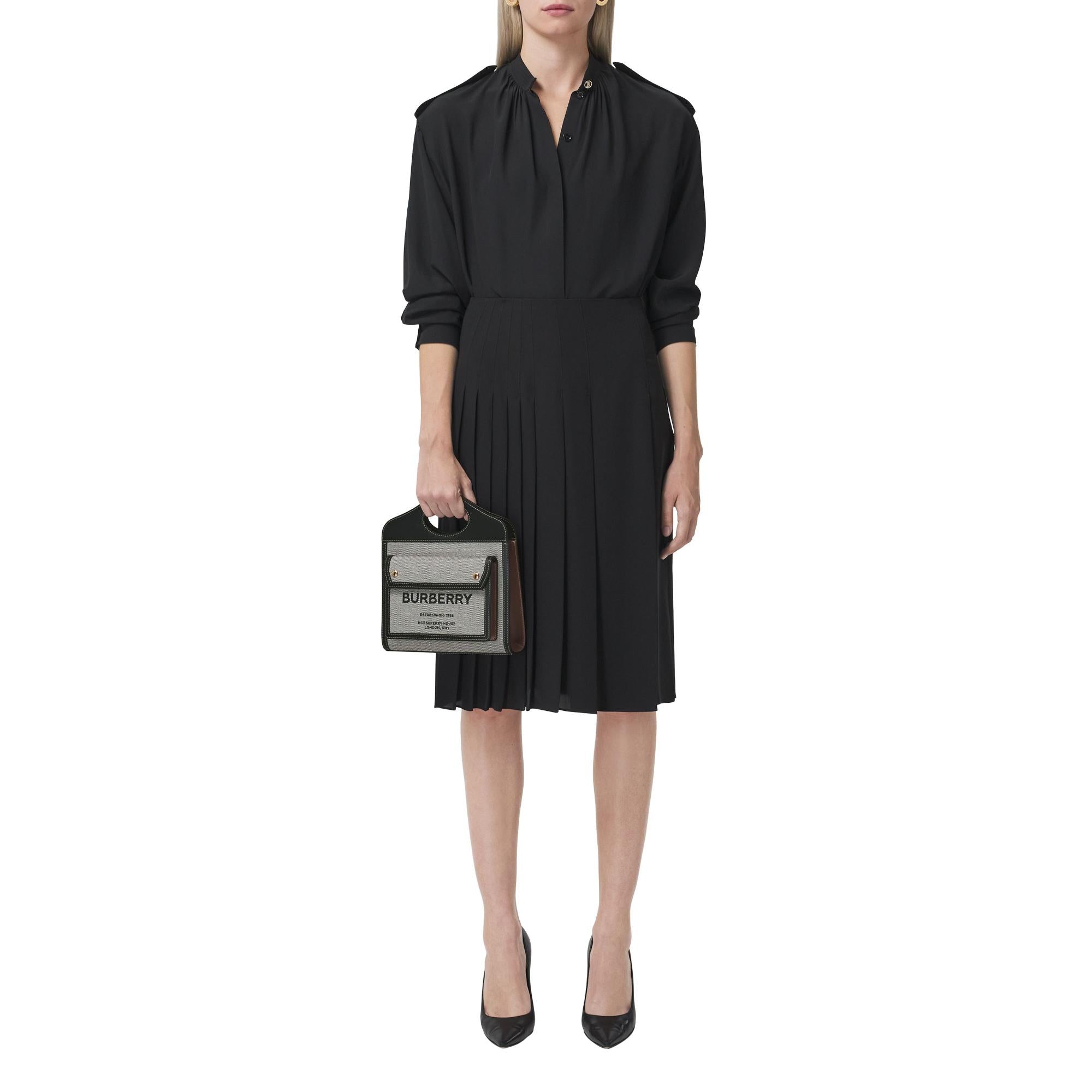 트라이톤 코튼 캔버스 레더 미니 포켓 백