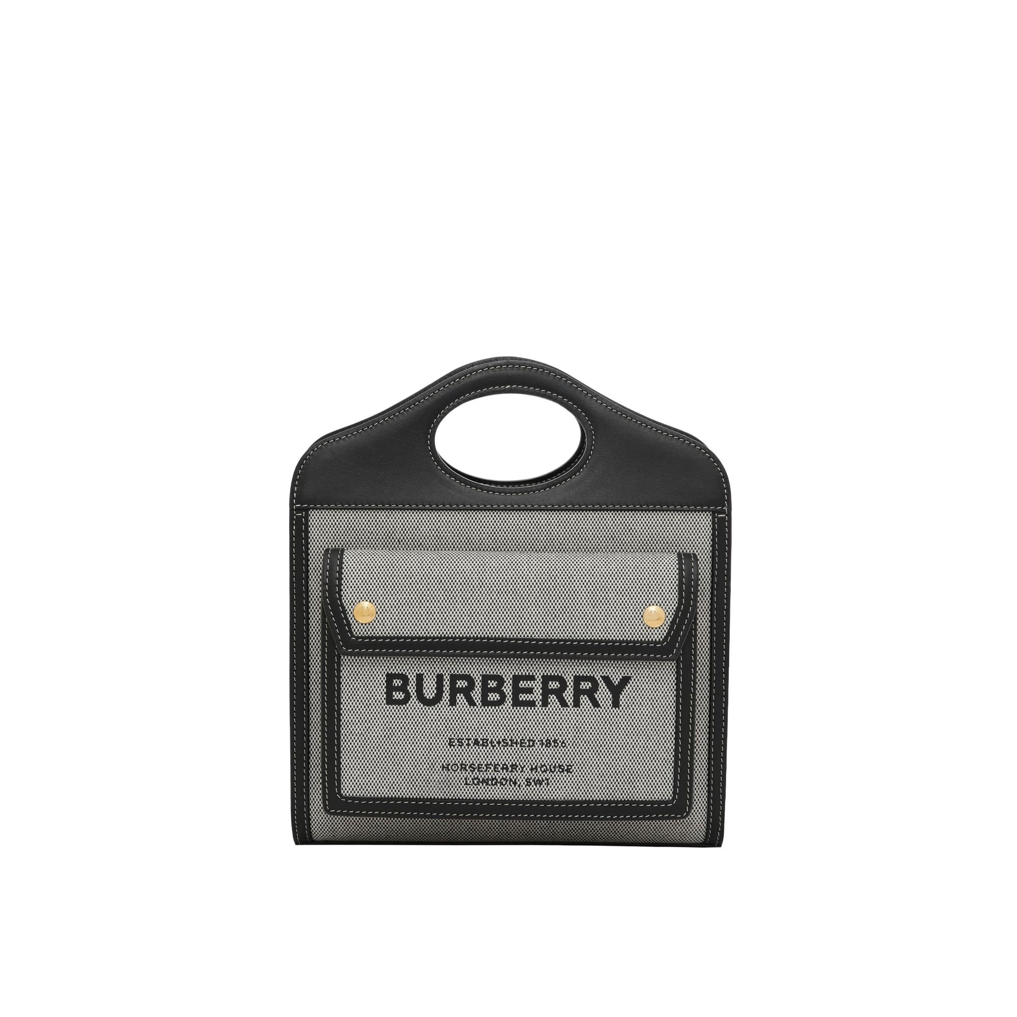 트라이톤 코튼 캔버스 레더 미니 포켓 백