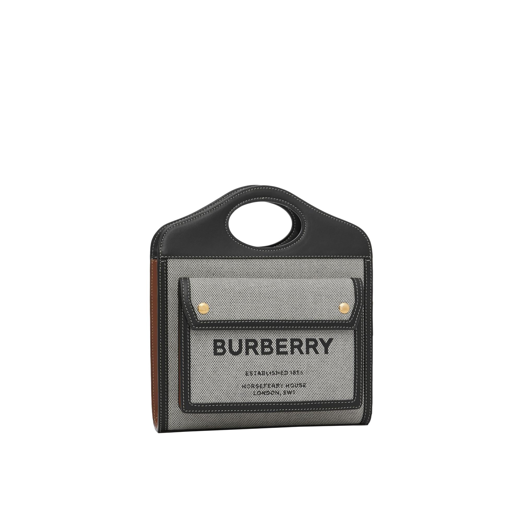 트라이톤 코튼 캔버스 레더 미니 포켓 백