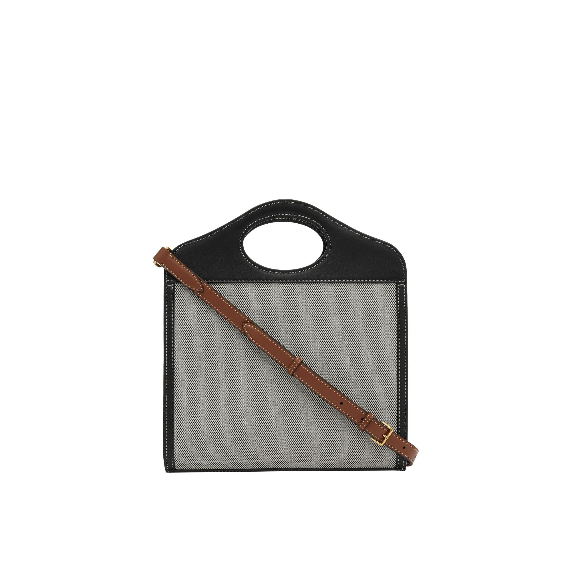 트라이톤 코튼 캔버스 레더 미니 포켓 백