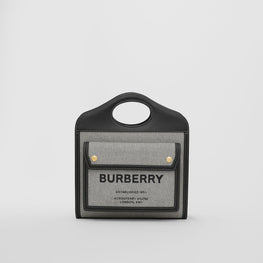 트라이톤 코튼 캔버스 레더 미니 포켓 백