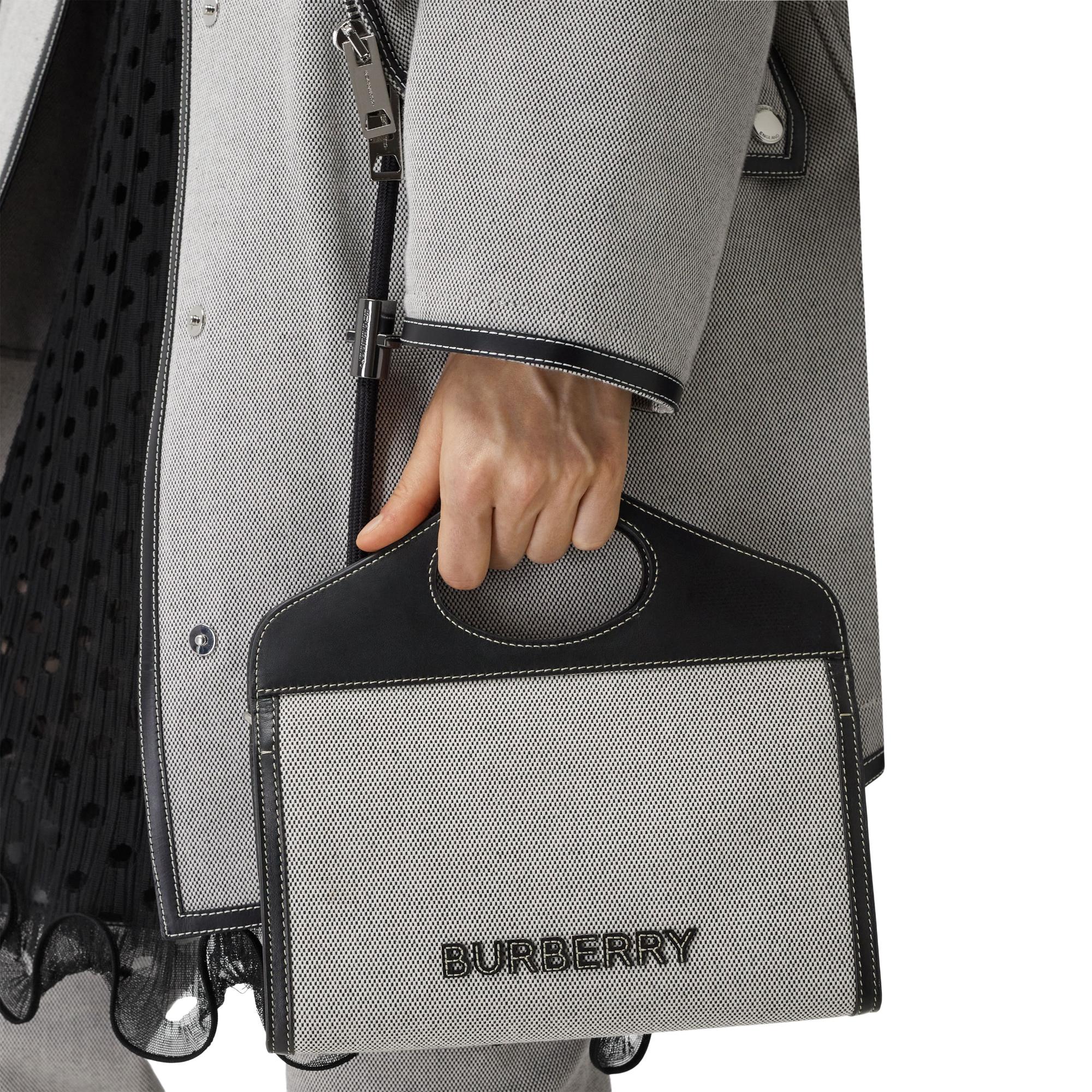 캔버스 레더 폴드오버 포켓 백