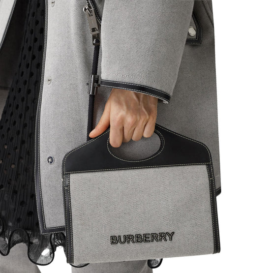 캔버스 레더 폴드오버 포켓 백