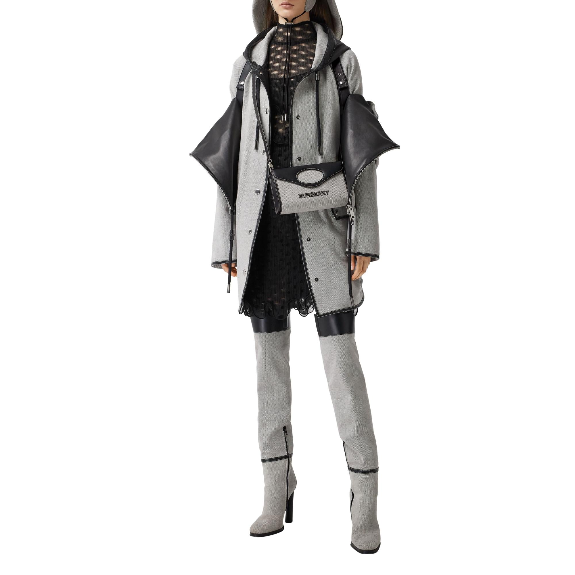 캔버스 레더 폴드오버 포켓 백