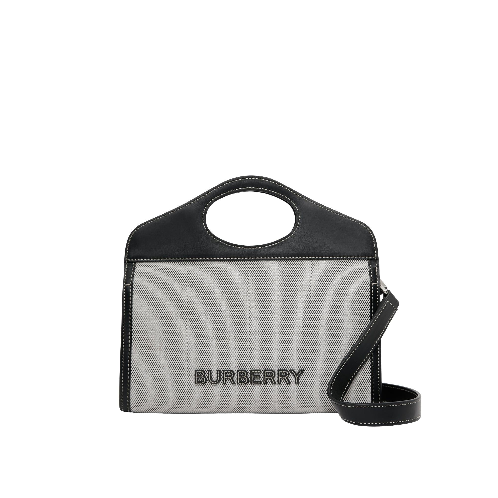 캔버스 레더 폴드오버 포켓 백