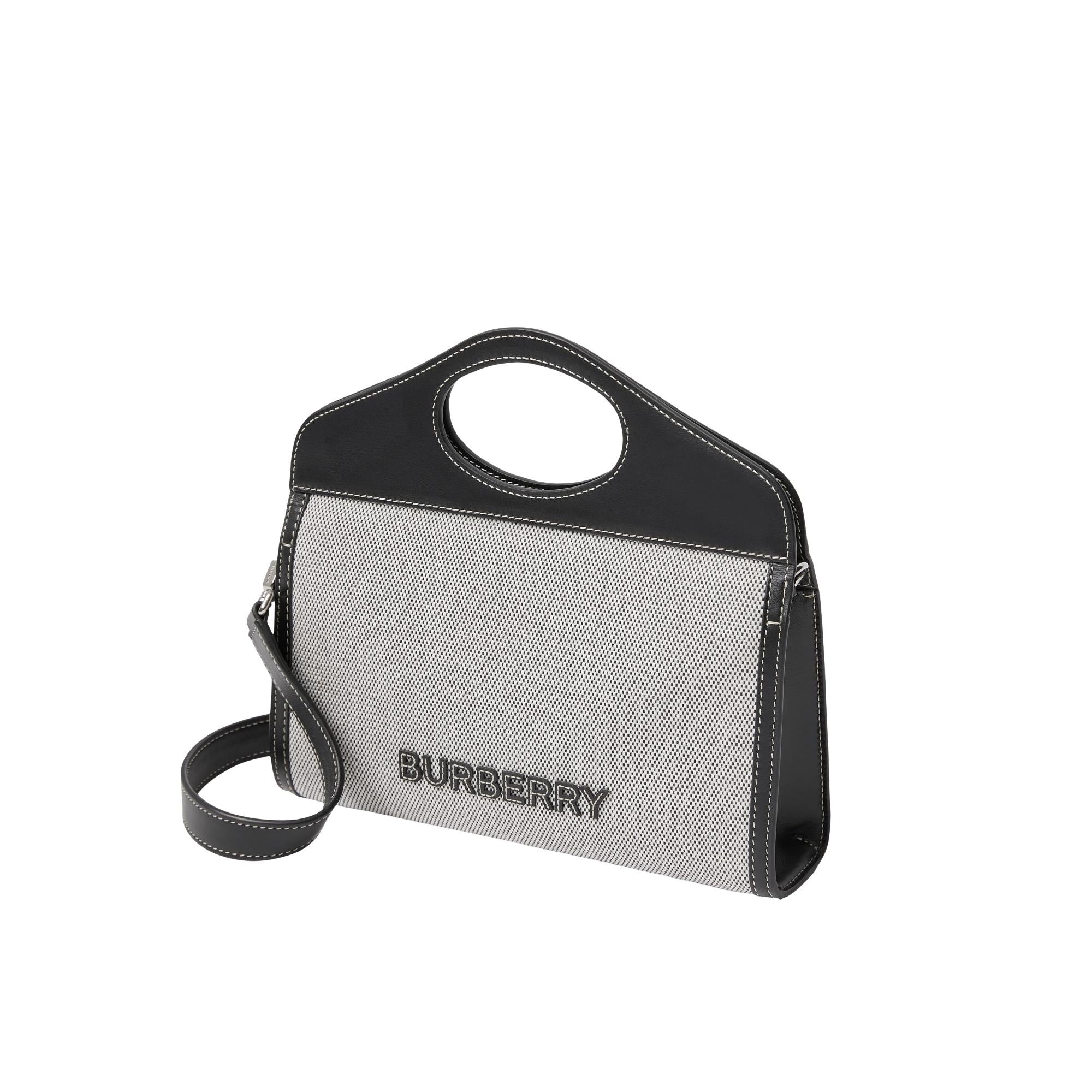 캔버스 레더 폴드오버 포켓 백