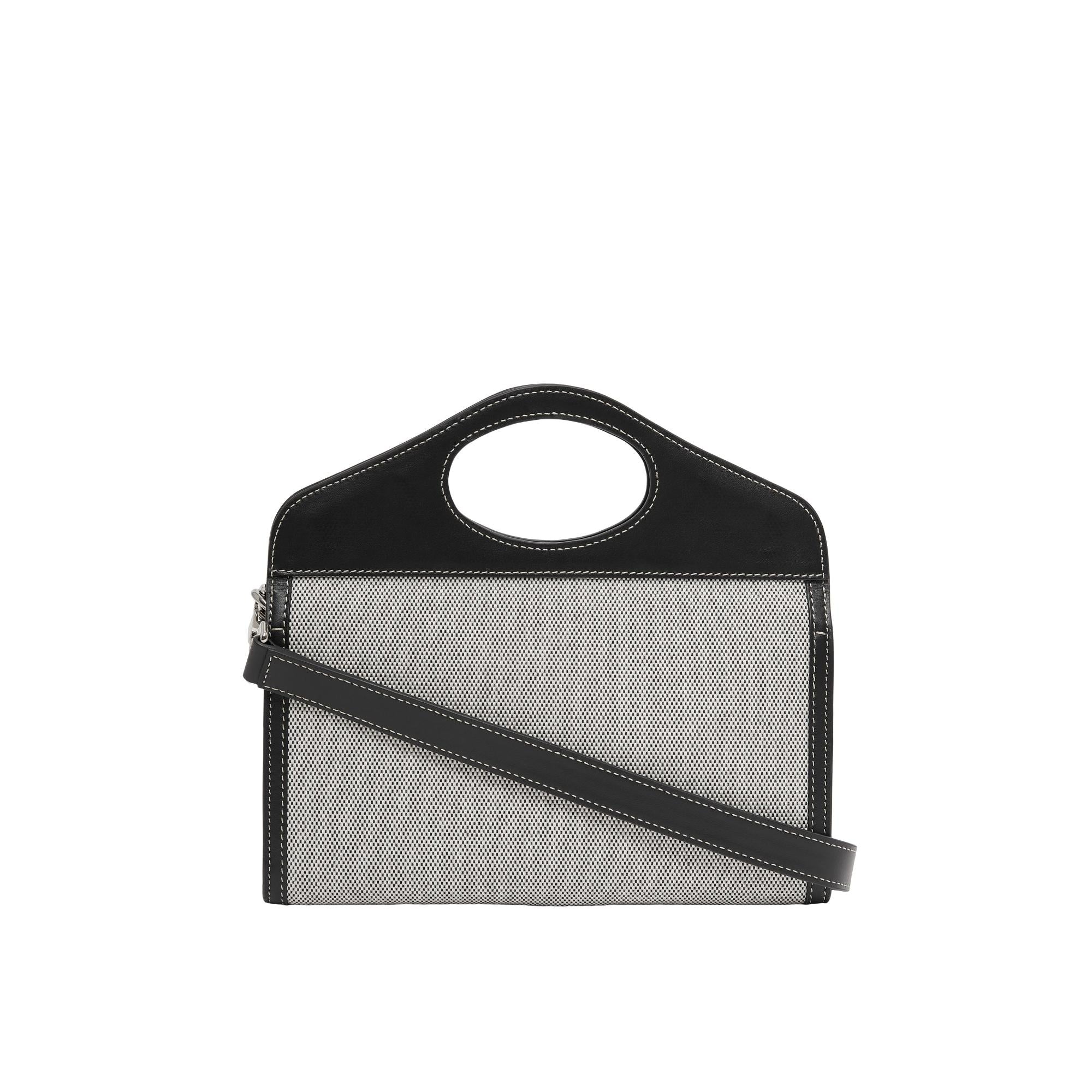 캔버스 레더 폴드오버 포켓 백