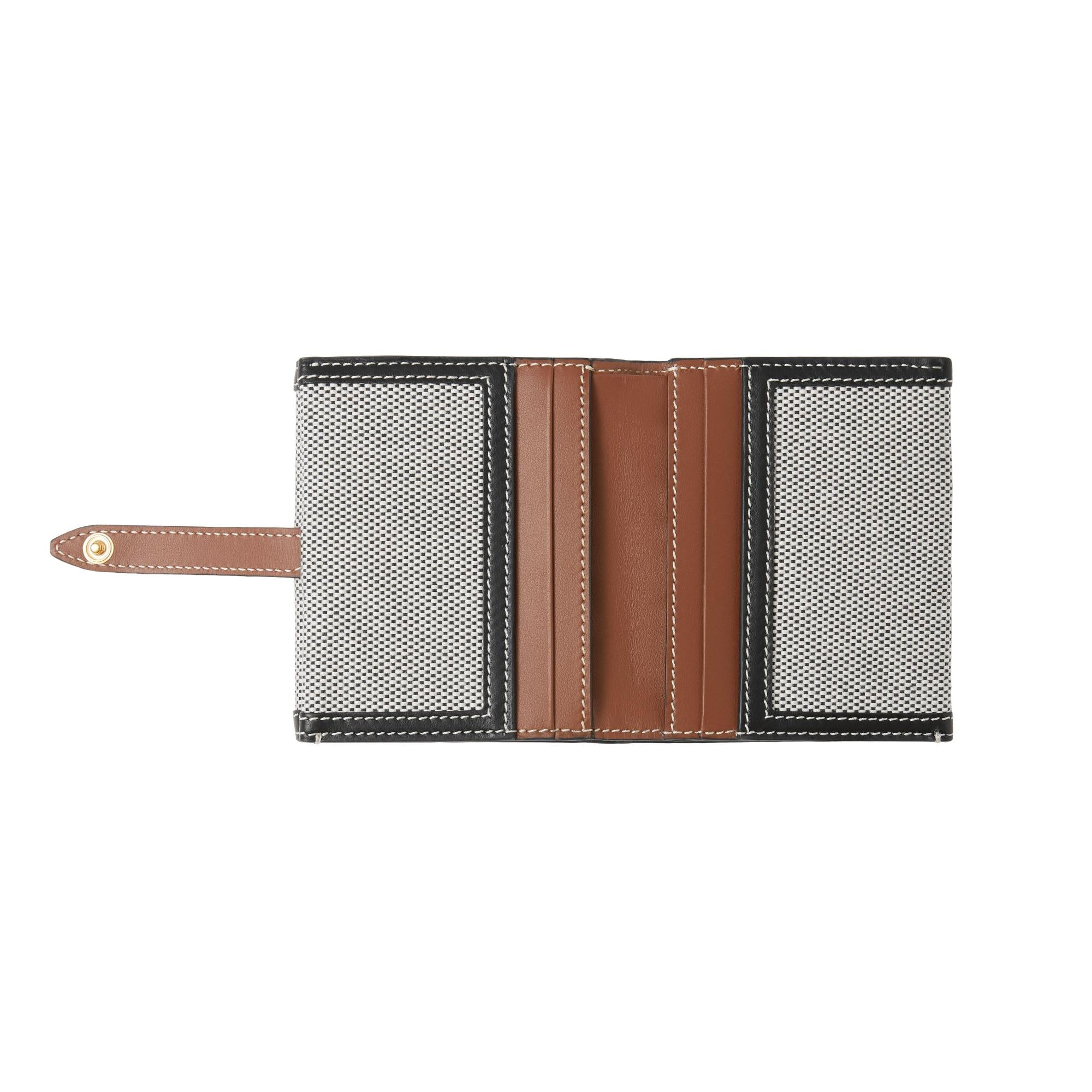 호스페리 프린트 코튼 캔버스 접이식 지갑