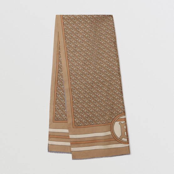 모노그램 실크 리버시블 스카프