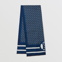 모노그램 실크 리버시블 스카프