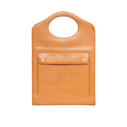 레더 플랫 포켓 백