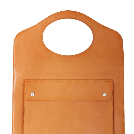 레더 플랫 포켓 백