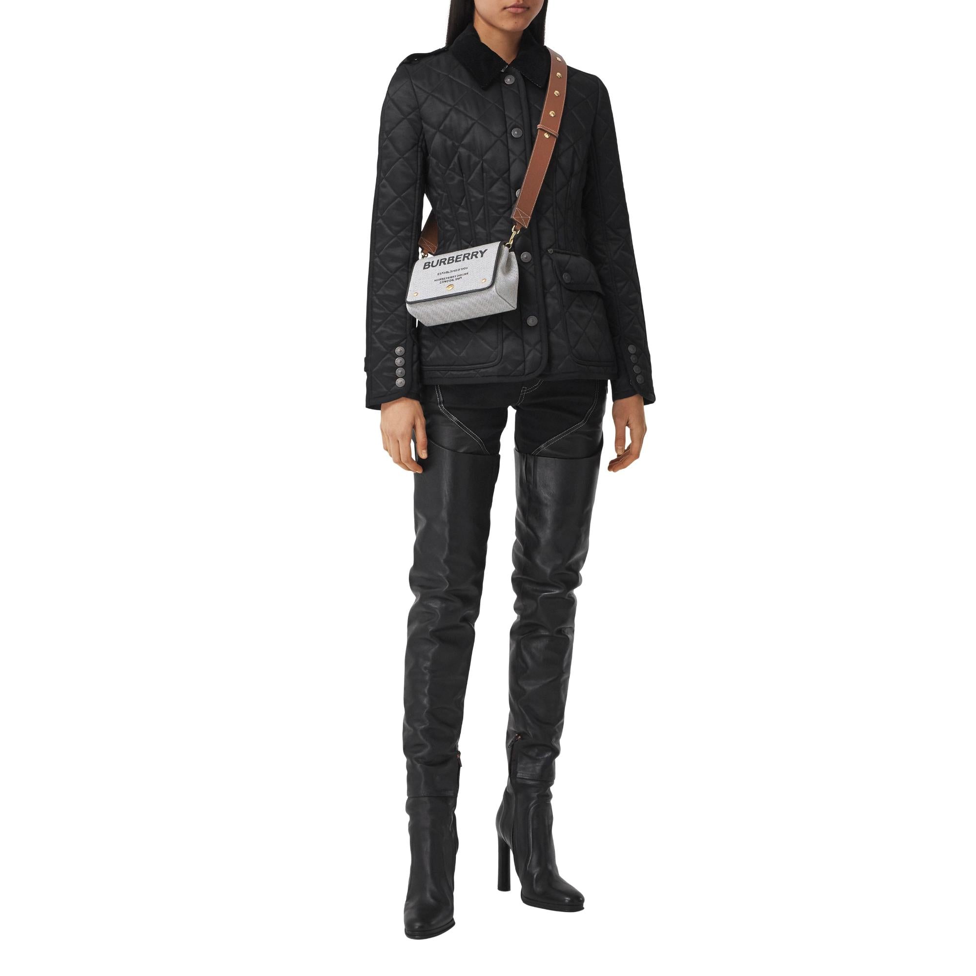 호스페리 프린트 코튼 캔버스 스몰 크로스바디 백