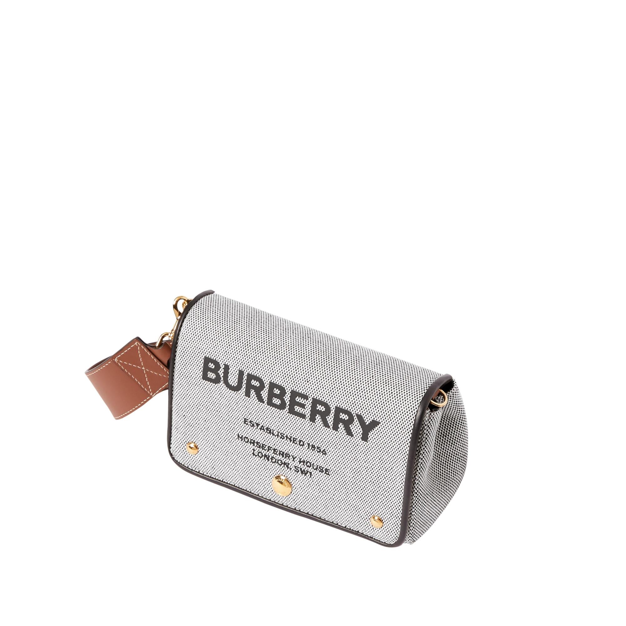 호스페리 프린트 코튼 캔버스 스몰 크로스바디 백