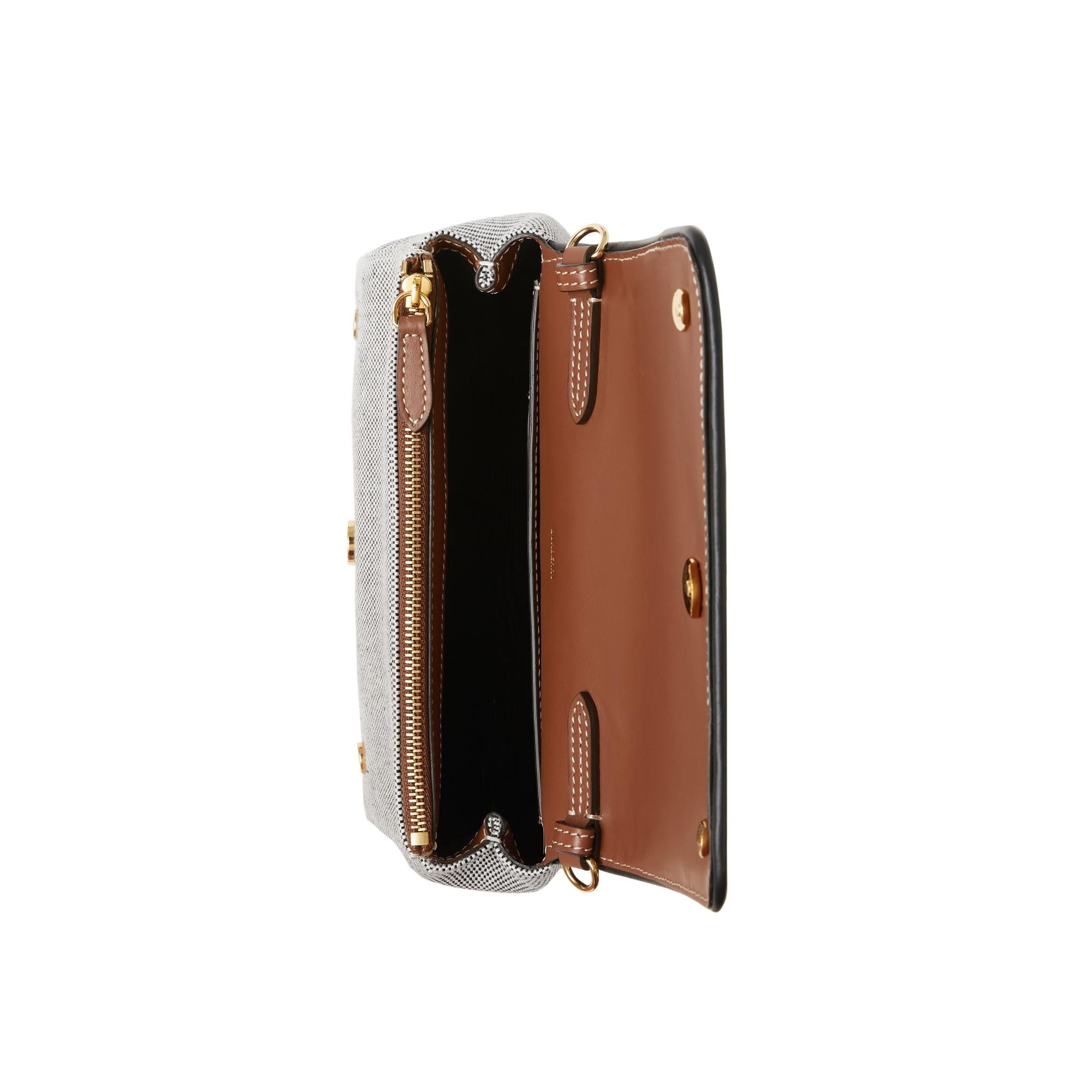 호스페리 프린트 코튼 캔버스 스몰 크로스바디 백