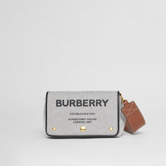 호스페리 프린트 코튼 캔버스 스몰 크로스바디 백