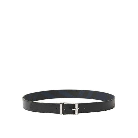 리버시블 런던 체크 레더 벨트