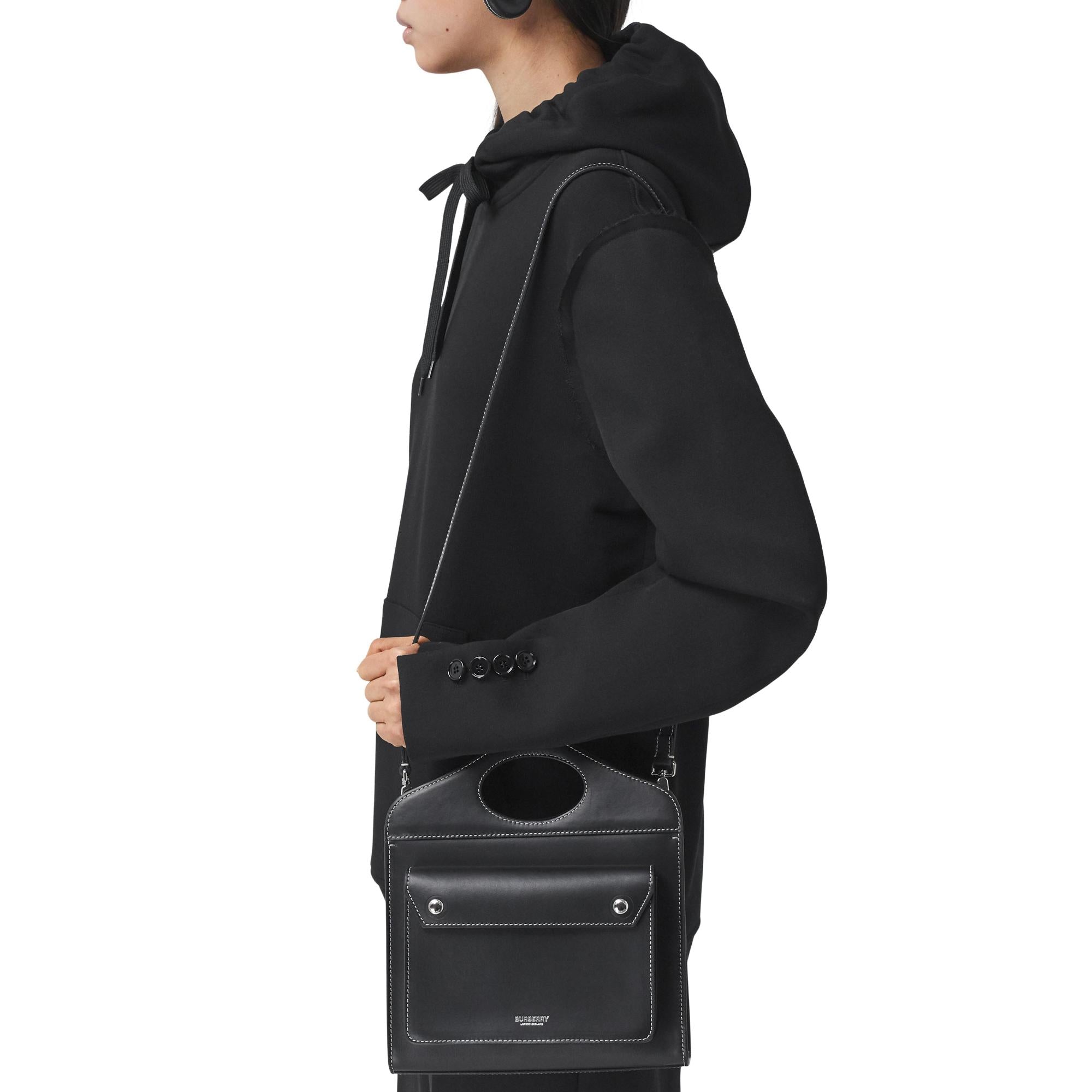 톱스티치 레더 미니 포켓 백