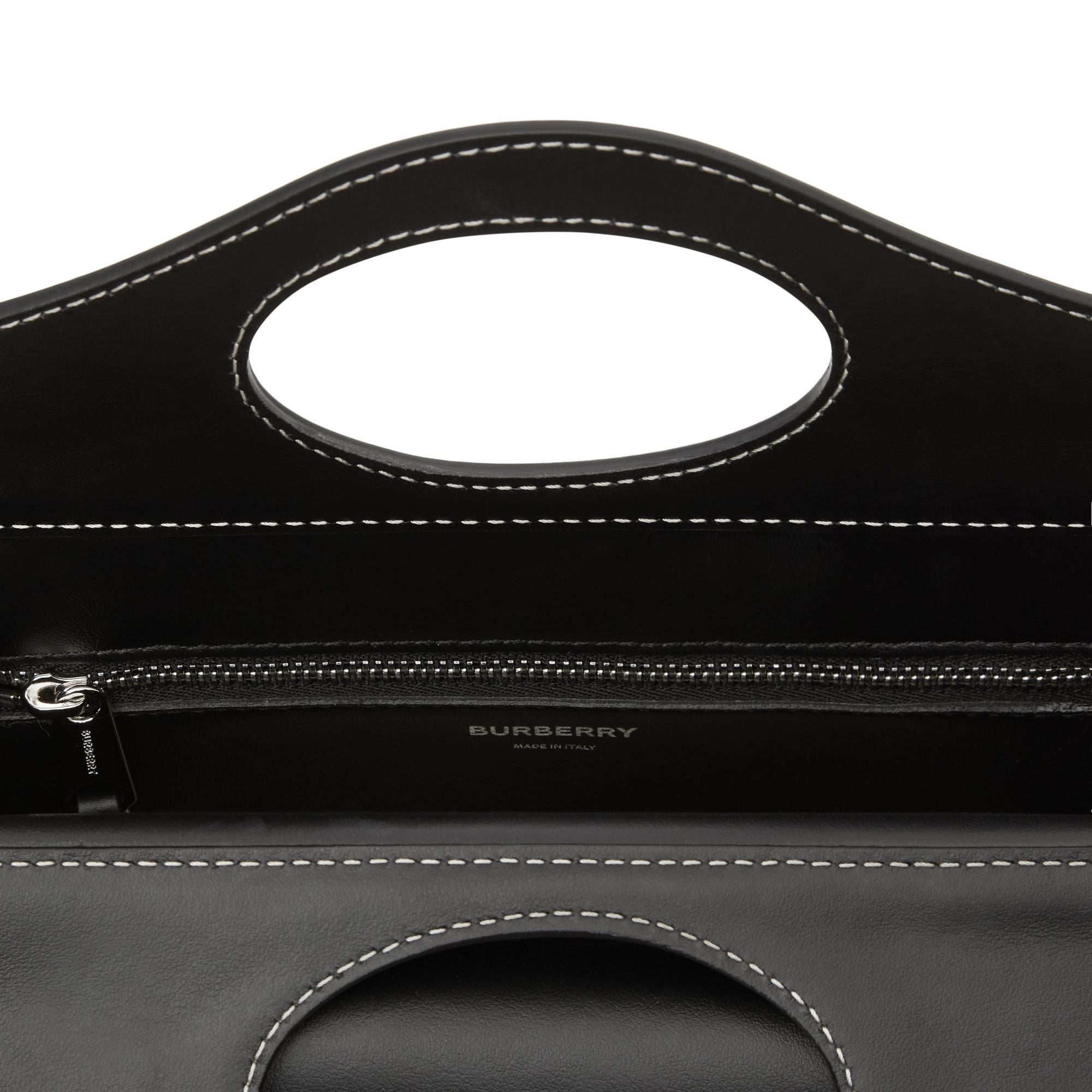 톱스티치 레더 미니 포켓 백