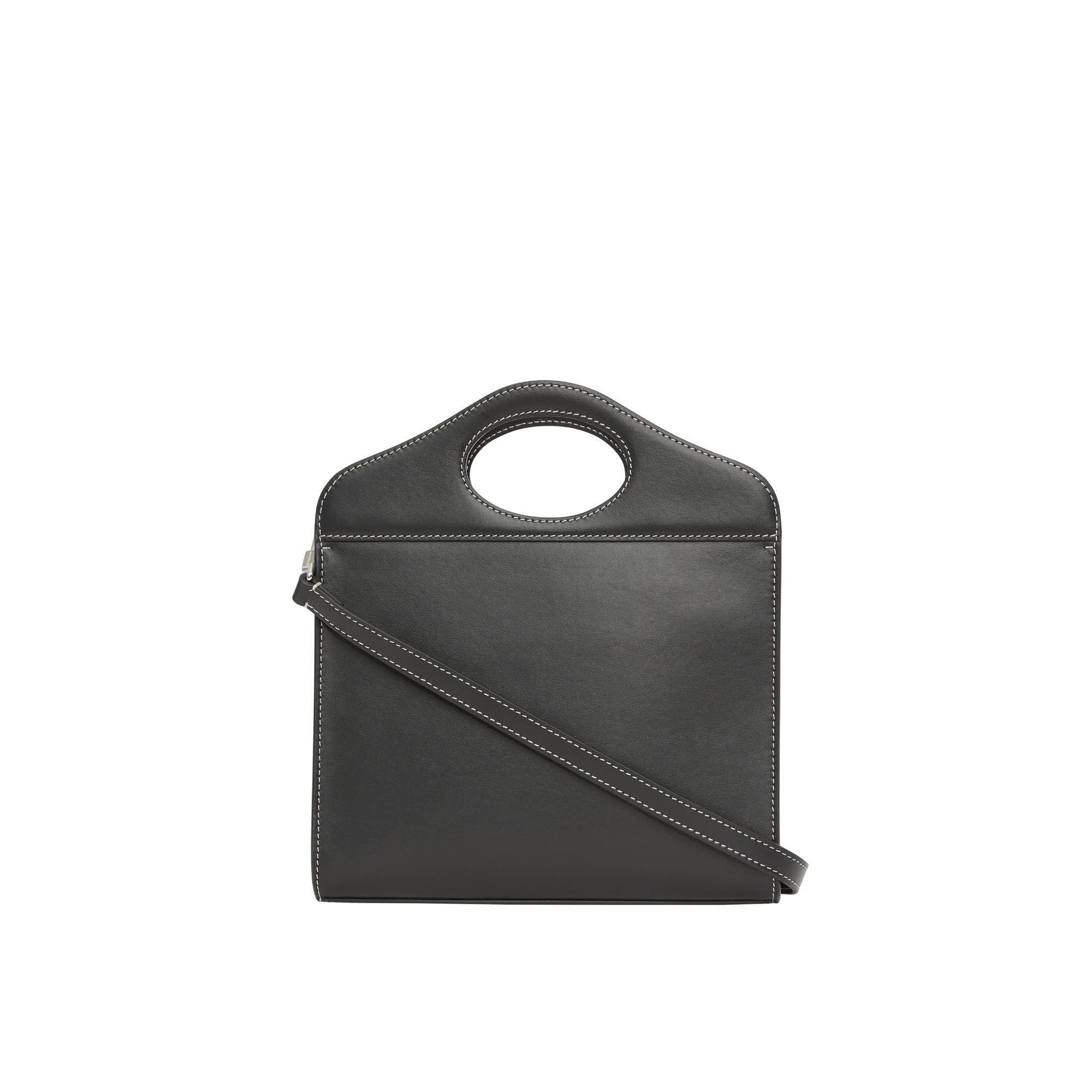 톱스티치 레더 미니 포켓 백