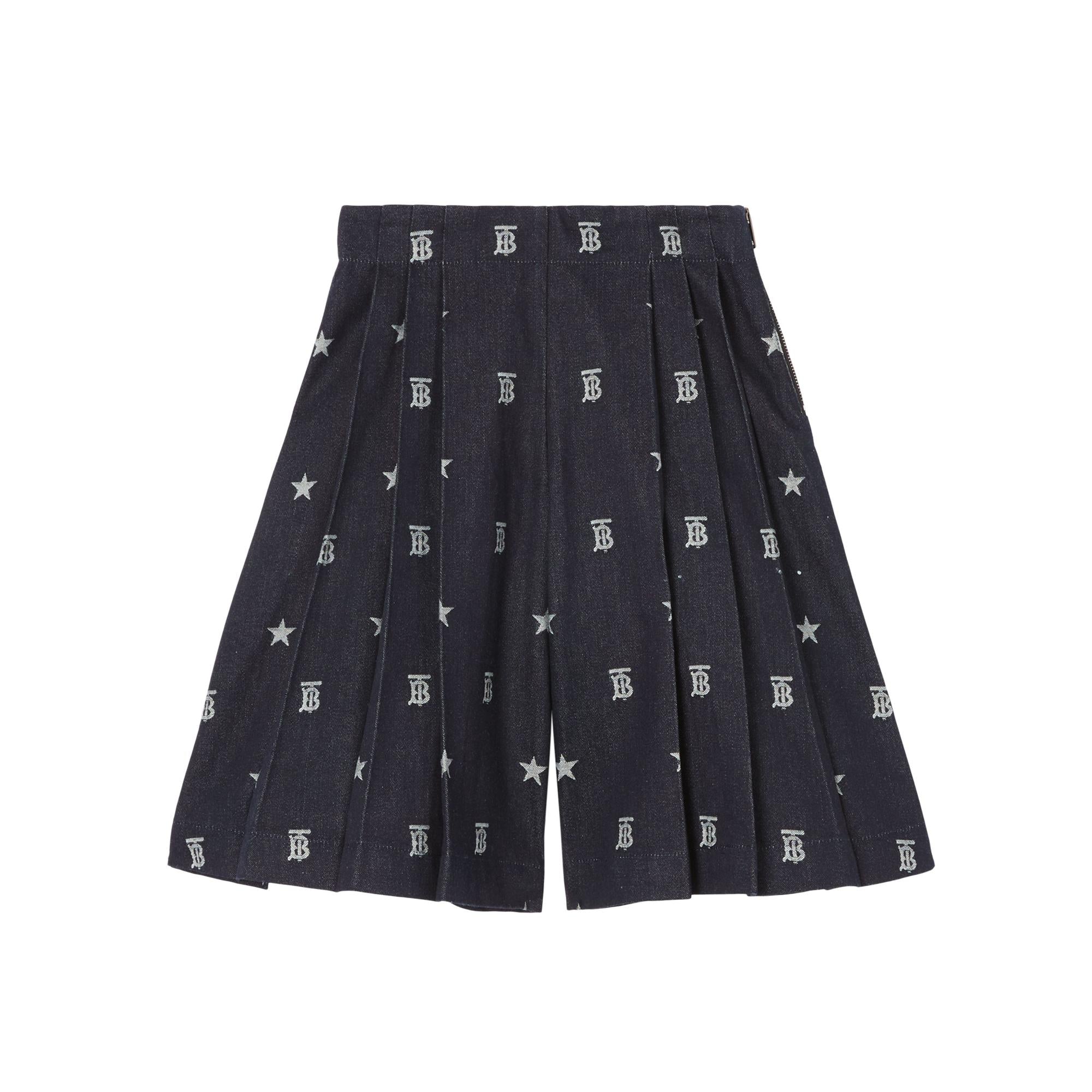 스타 모노그램 모티프 재패니즈 데님 퀼로트